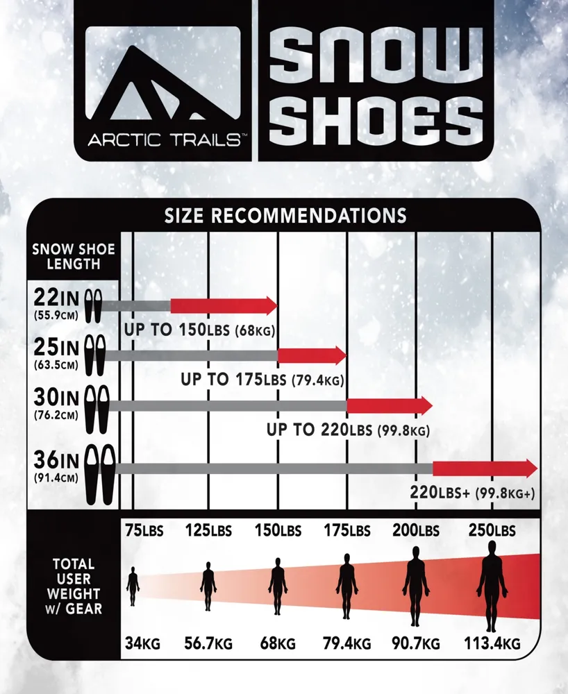 Franklin Sports Arctic Trails Snow Shoes - 36"