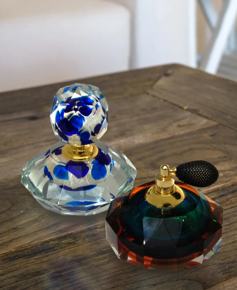 Dale Tiffany 2pc Set Columbia Perfume Bottle