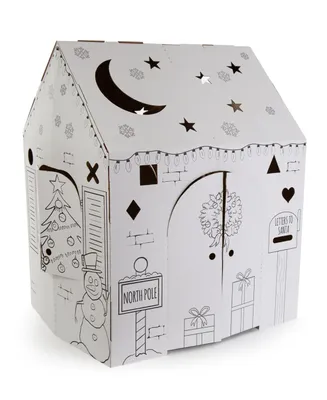 Easy Playhouse Holiday Cottage Cardboard Playhouse