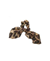 Soho Style Leopard Print Scrunchie Bow