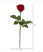 Nearly Natural 20in. Rose Artificial Bud Flower Set of 6