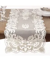 Saro Lifestyle Embroidered Flourishes Table Runner