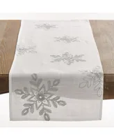 Saro Lifestyle Nivalis Collection Snowflake Design Runner