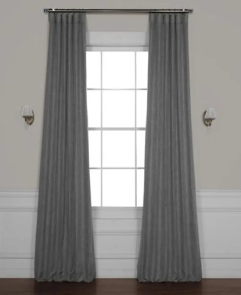 Exclusive Fabrics Furnishings Blackout Linen Curtain Panels