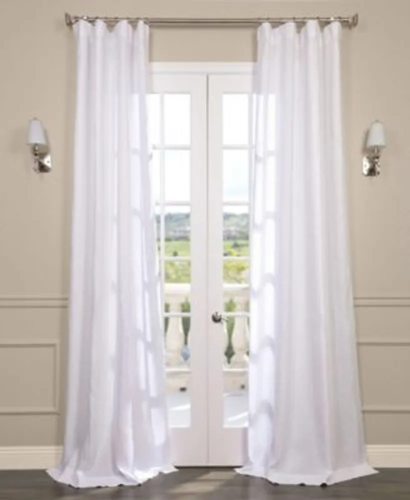 Exclusive Fabrics Furnishings Linen Sheer Curtain Panels