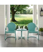 Crosley Tulip 3 Piece Metal Conversation Seating Set