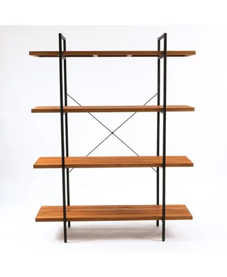 Luxen Home 66.5" Height 4-Tier Wood Etagere Bookcase