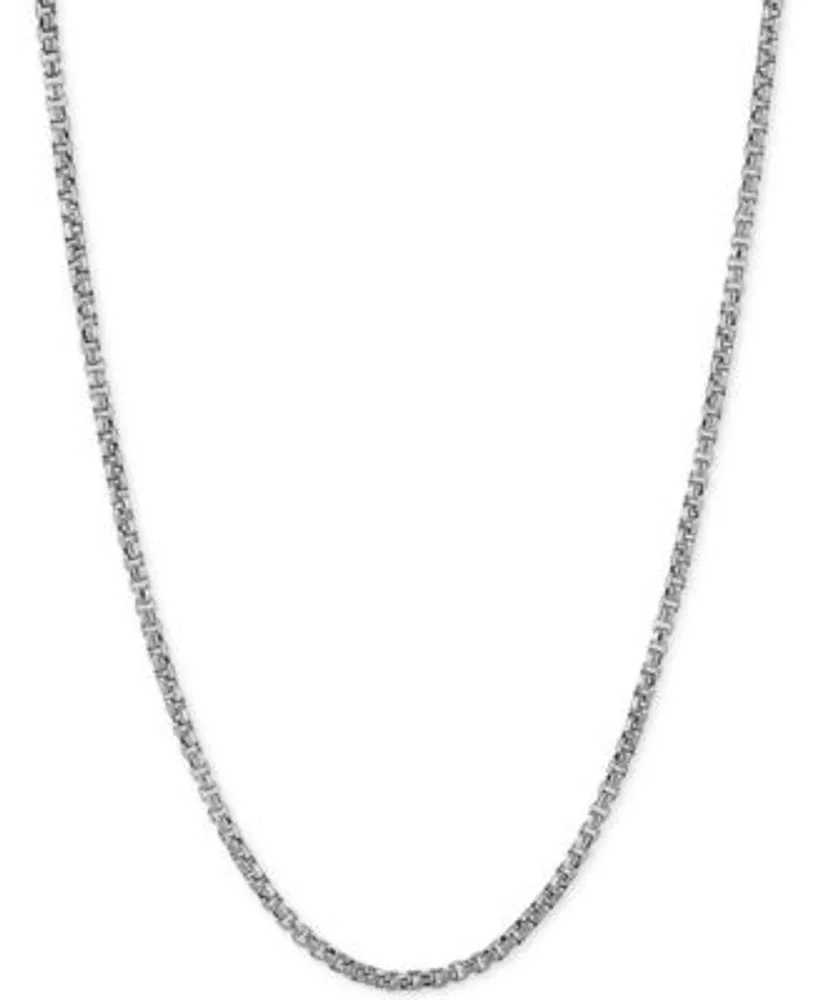 Rounded Box Link Chain Necklace 18 22 In Sterling Silver Or 18k Gold Plated Over Sterling Silver