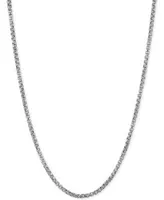 Rounded Box Link Chain Necklace 18 22 In Sterling Silver Or 18k Gold Plated Over Sterling Silver