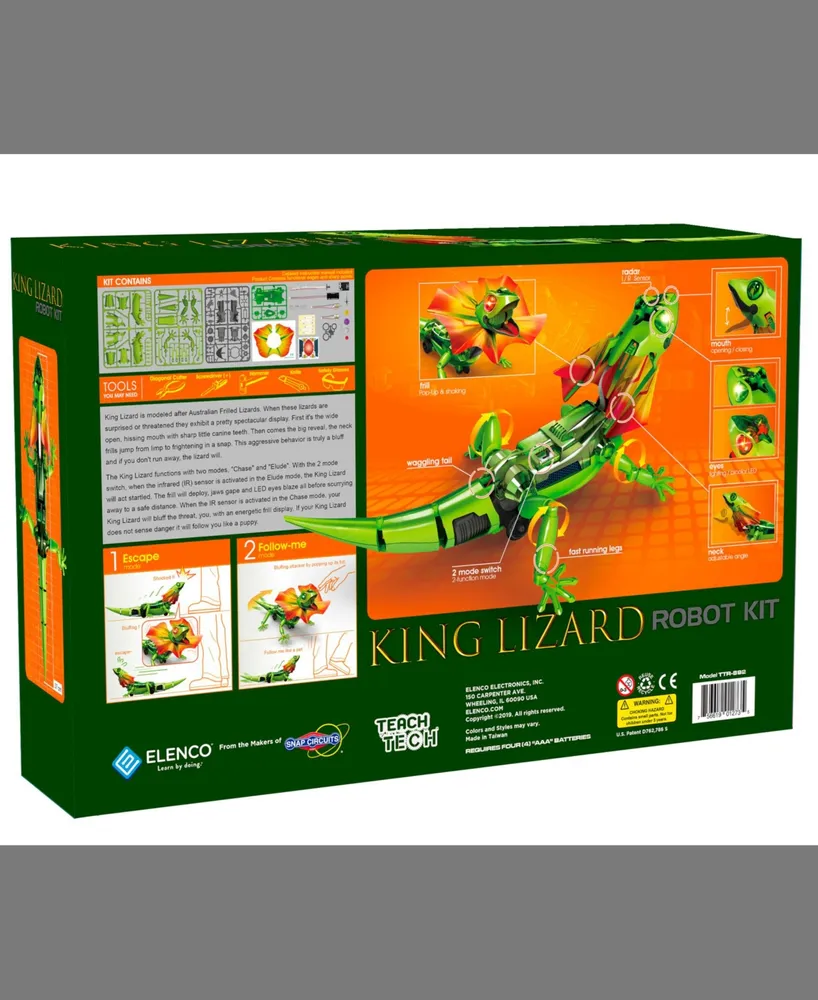 Teach Tech King Lizard Robot Kit Interactive Lizard Robot Kit Stem Educational Toys