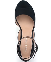 Sun + Stone Women's Reeta Peep Toe Block Heel Platform Sandals, Created for Macy's