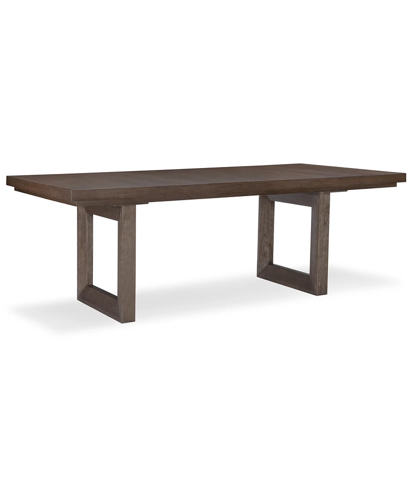 Facets Double Pedestal Rectangular Dining Table