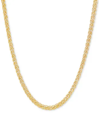 Wheat Link 24" Chain Necklace (2-1/2mm) 18k Gold-Plated Sterling Silver or