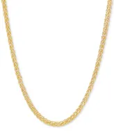 Wheat Link 24" Chain Necklace (2-1/2mm) 18k Gold-Plated Sterling Silver or