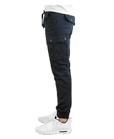 Galaxy by Harvic Men's Cotton Stretch Twill Cargo Joggers