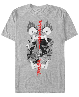 Fifth Sun Men's Samurai Jack Aku Illustrated Storytelling Short Sleeve T- shirt