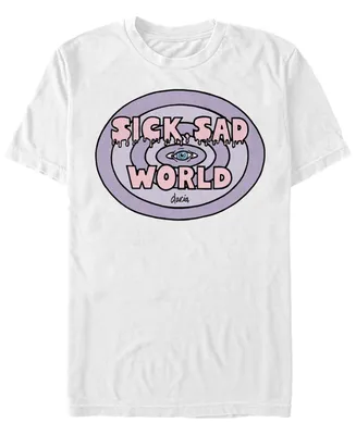 Fifth Sun Men's Pastel Sick Sad World Eye Logo Short Sleeve T- shirt