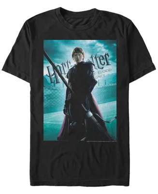 Fifth Sun Harry Potter Men's Ron Quidditch Poster Short Sleeve T-Shirt