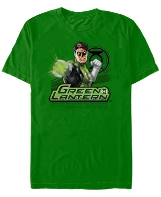 Fifth Sun Dc Men's Green Lantern Punching Pose Short Sleeve T-Shirt