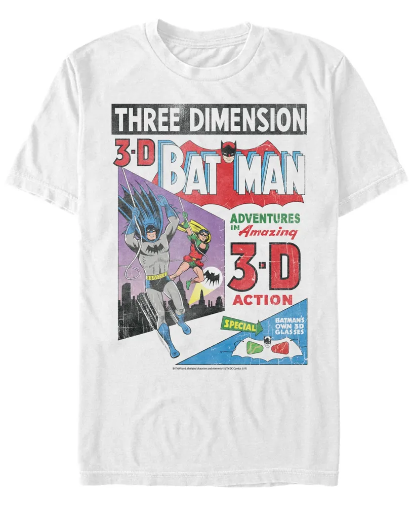 Fifth Sun Dc Men's Batman 3D Comic Cover Short Sleeve T-Shirt