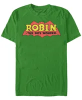 Fifth Sun Dc Men's Batman Robin The Boy Wonder Logo Short Sleeve T-Shirt