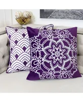 Homey Cozy Eleanor Star Mandala Square Decorative Throw Pillow