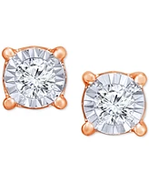 TruMiracle Diamond Stud Earrings (3/8 ct. t.w.) 14k White, Yellow, or Rose Gold