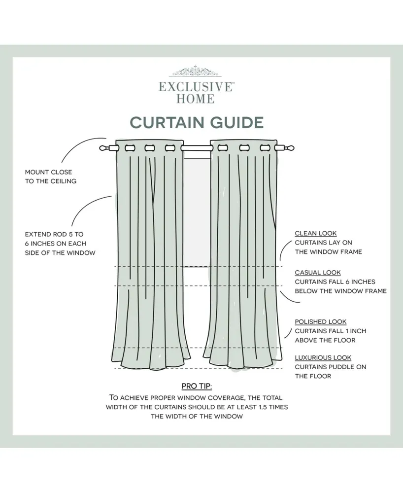 Exclusive Home Canopy Stripe Indoor/Outdoor Grommet Top Curtain Panel Pair