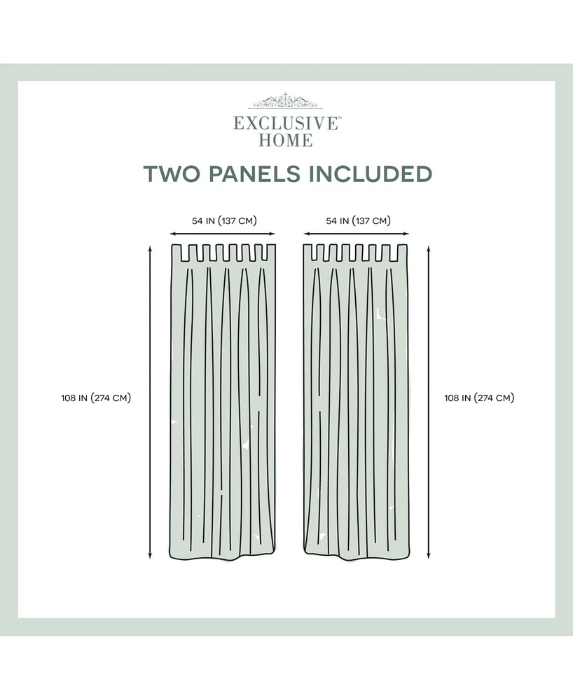 Exclusive Home Indoor/Outdoor Solid Cabana Tab Top Curtain Panel Pair