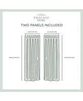 Exclusive Home Indoor/Outdoor Solid Cabana Tab Top Curtain Panel Pair