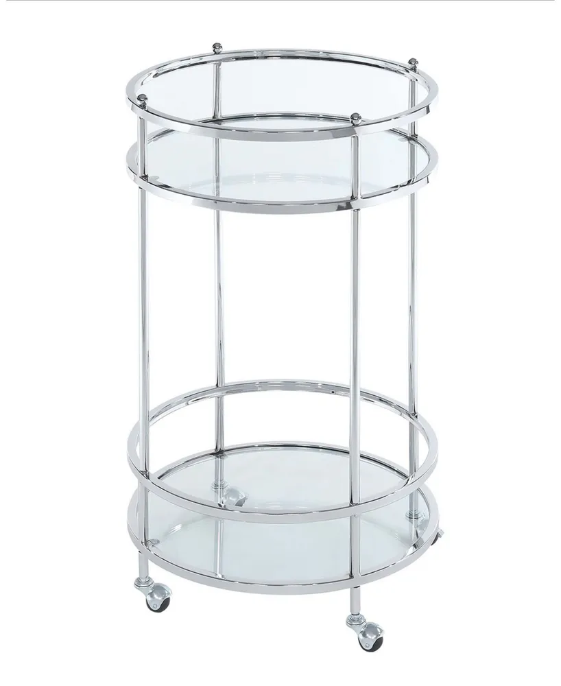 Convenience Concepts Royal Crest Bar Cart With Wheels