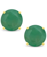 Emerald (1 ct. t.w.) Stud Earrings in 14K White Gold or 14K Yellow Gold