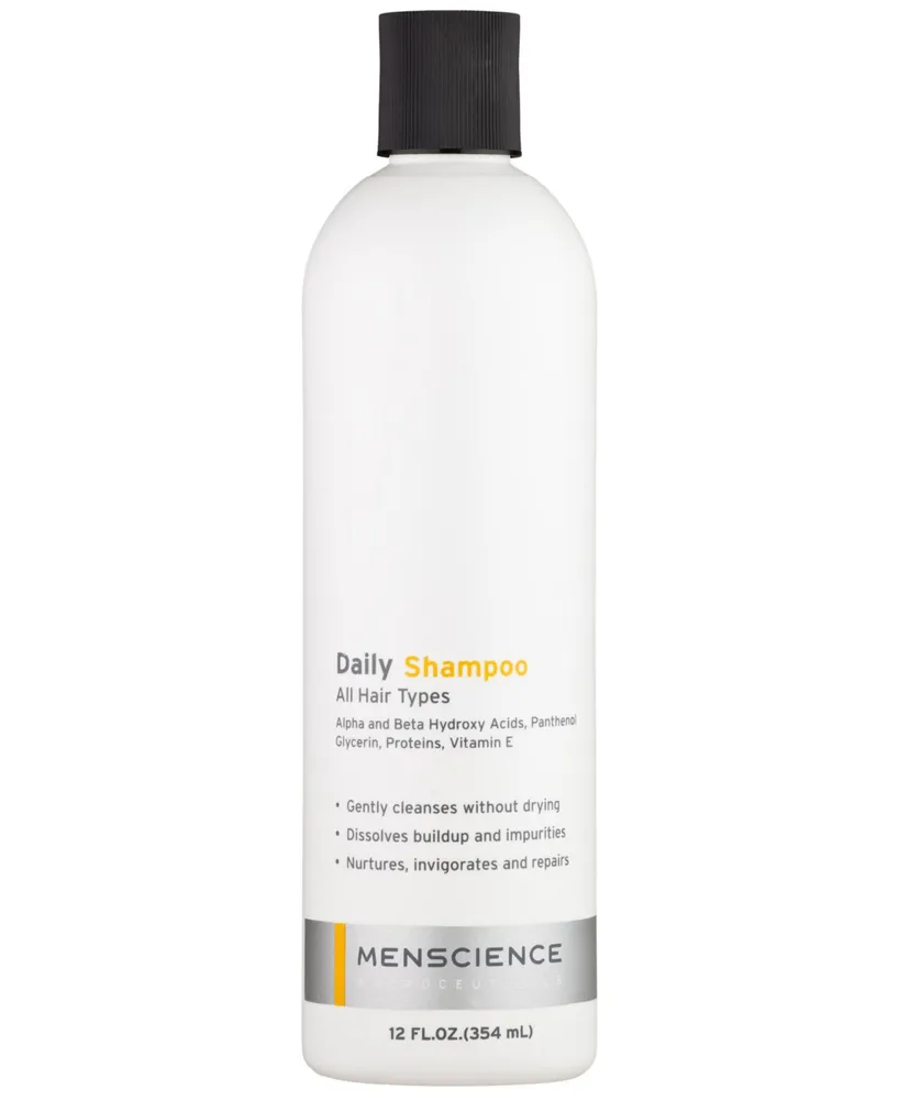 Menscience Daily Shampoo Unscented All Hair Types For Men, 12 oz.