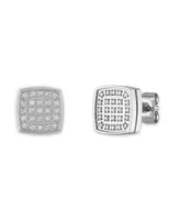 Men's 1/4 Carat Diamond Stud Earrings in Stainless Steel