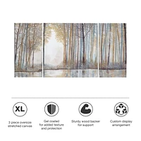 Madison Park Forest Reflections 3-Pc. Gel-Coated Canvas Print Set