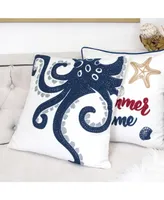 Octopus Beach 20" x 20" Outdoor Decorative Pillow