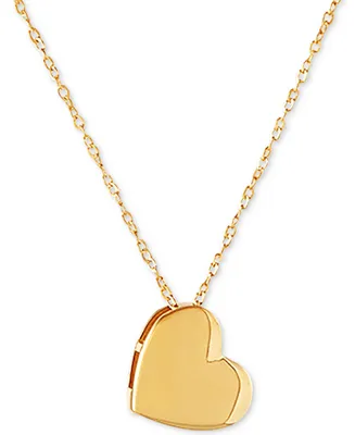 Polished Heart 17" Pendant Necklace in 10k Gold