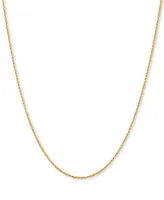 Italian Gold Wheat Link 18" Chain Necklace 14k