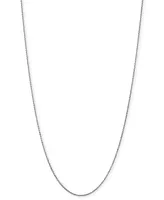 Italian Gold Wheat Link 20" Chain Necklace in 14k White Gold