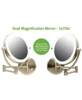 Ovente 7.5" Led Lighted Wall Mount Makeup Mirror