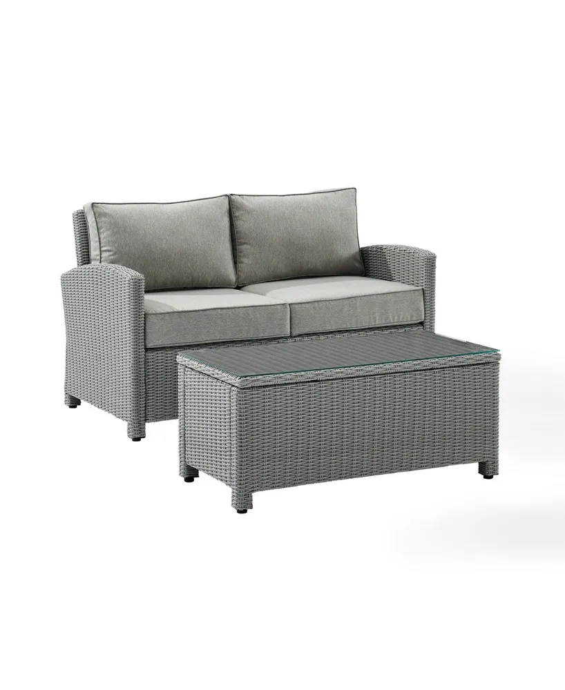 Crosley Bradenton 2 Piece Outdoor Wicker Chat Set