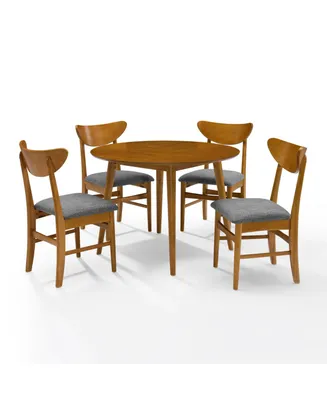 Crosley Landon 5 Piece Round Dining Set