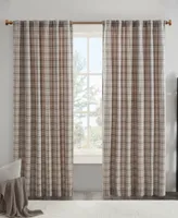 Madison Park Anaheim Plaid Rod Pocket Fleece Lined Window Panel, 50" x 95"