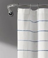 Lush Decor Ombre Stripe Yarn Dyed Cotton Shower Curtain, 72" x