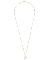 Diamond Initial Pendant Necklace (1/10 ct. t.w.) in 14k Gold, 17" + 1" Extender