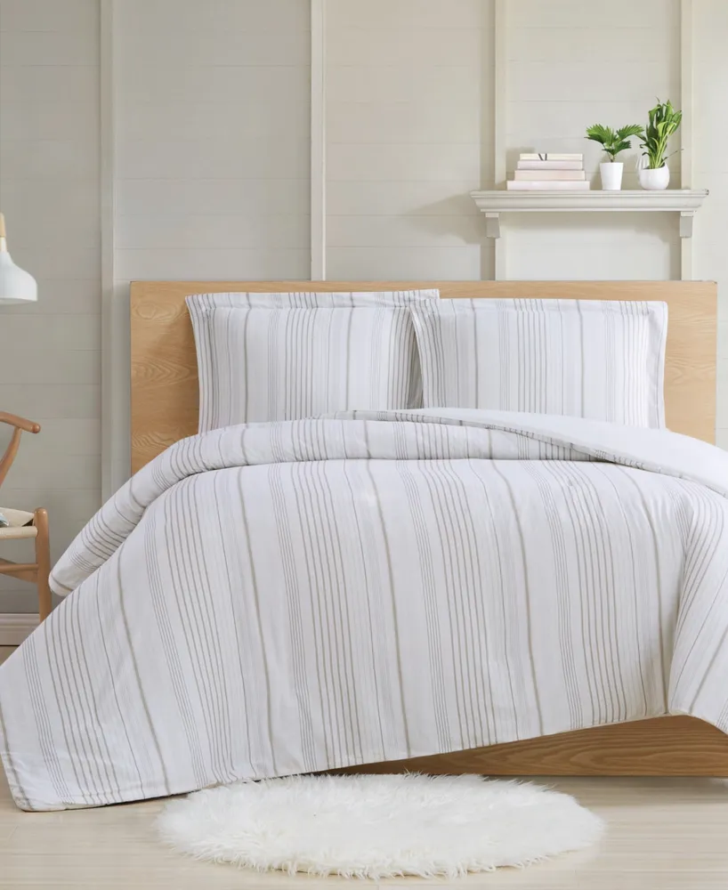 Cottage Classics Farmhouse Stripe 3-Piece King Comforter Set