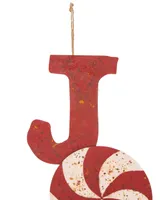 Glitzhome Rusty Metal Joy Noel Yard Stake or Wall Decor Set of 2