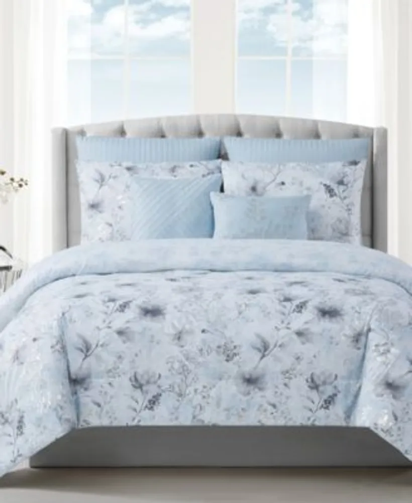 Bramble Floral Cotton Reversible 7 Piece Comforter Set, Full/Queen