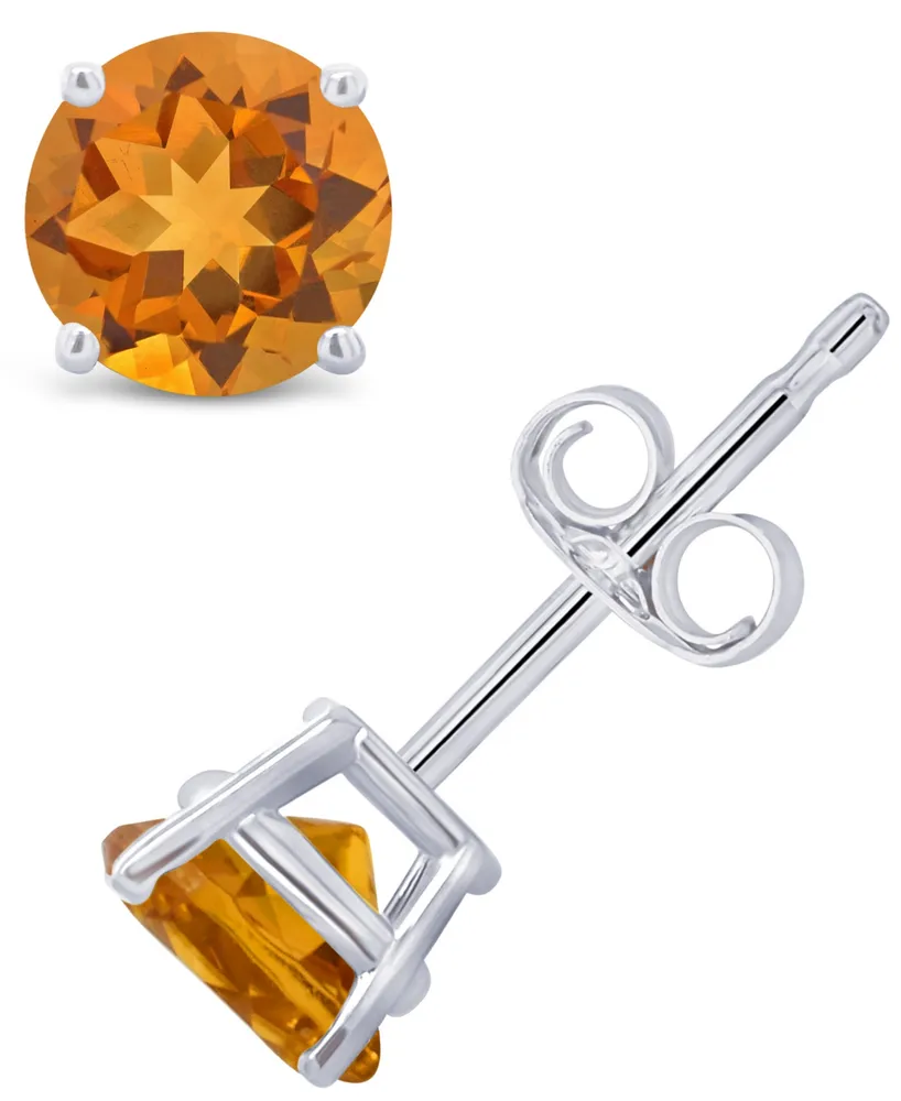 Citrine (9/10 ct. t.w.) Stud Earrings 14K White or Yellow Gold