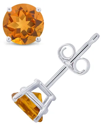 Citrine (9/10 ct. t.w.) Stud Earrings 14K White or Yellow Gold